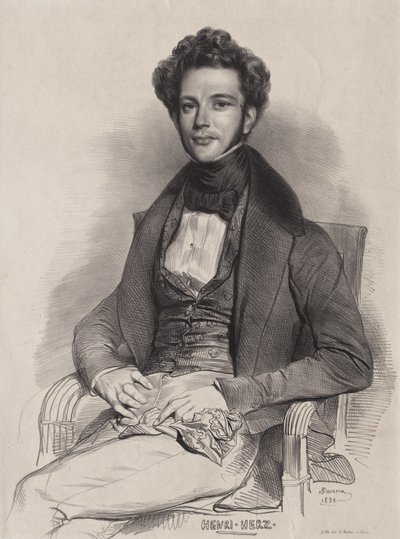 亨利·赫兹（Henri Herz），钢琴家，1832年。 作者 阿基尔·德维里亚