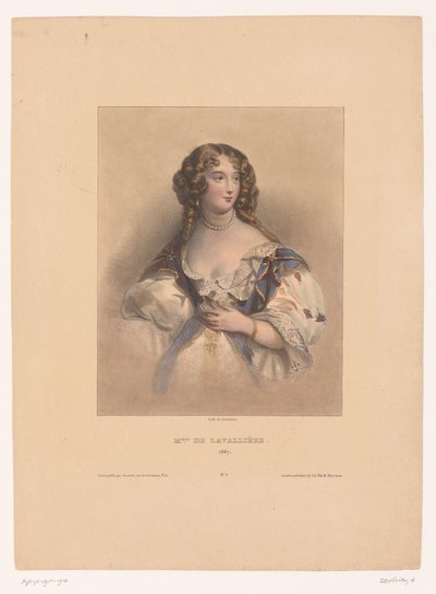 路易丝-德-拉瓦利耶尔的便帽
M.elle de Lavallière，1667 年（标题在实物上） 作者 阿基尔·德维里亚