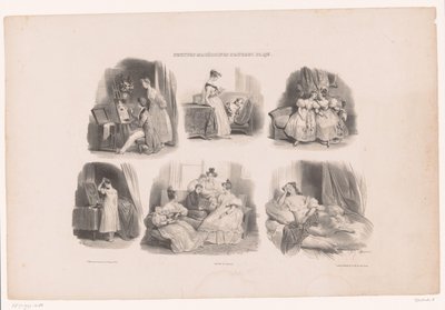 六幅描绘室内年轻女性的作品
奥贝尔的小马戏团（系列名称）
Petites macédoines d