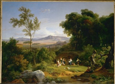 Paysage inspire par la vue de Frascati - 从弗拉斯卡蒂风景中获得灵感的景观 ... 作者 阿喀琉斯埃特纳火山