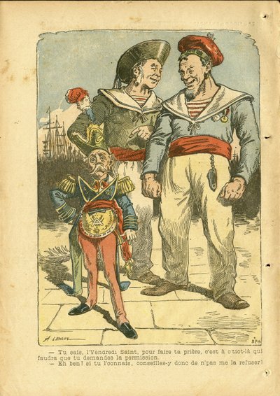 Le Pelerin》中Achille Lemot（1846-1909）的插图 作者 阿基里·莱莫特（Achille Lemot）