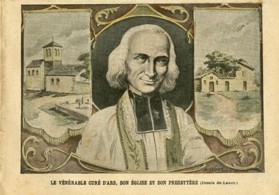 Le Pelerin杂志上的Achille Lemot（1846-1909）插图，04年3月6日 - 尊敬的阿尔斯疗法，其教堂和长老会 - 宗教信仰，教堂大教堂，天主教 - 长老会 - 阿尔斯疗法（Abbe Vianney）（178-1859）。 作者 阿基里·莱莫特（Achille Lemot）