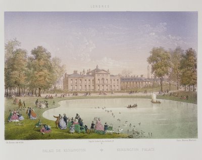 肯辛顿宫，c.1862 作者 阿基里·路易斯·马丁内特