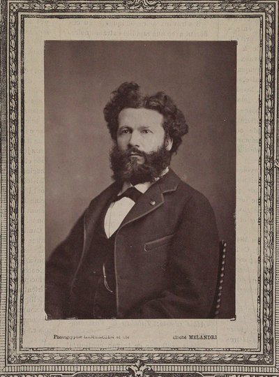 卡米尔-弗拉马利翁的肖像 1842-1925年，1880年。 作者 阿喀琉斯·梅兰德里