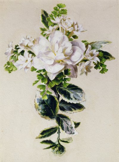 花卉十字架（纸面水彩画） 作者 艾达汉伯里