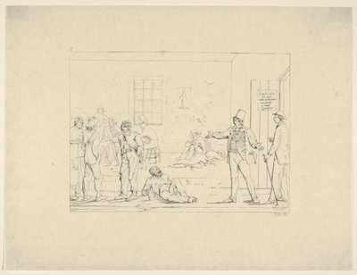 战争期间在北方购买代用品，来自1861-63年的南方战争蚀刻画。 作者 阿达尔伯特·约翰·沃尔克