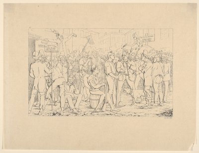 西克尔斯旅的征兵情况，纽约，来自1861-63年南方战争版画。 作者 阿达尔伯特·约翰·沃尔克