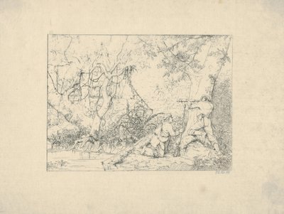 维克斯堡运河，来自1861-63年南军战争蚀刻画。 作者 阿达尔伯特·约翰·沃尔克