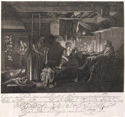 腓利门和包西斯之家，由亨德里克·高德伯爵（1585-1630）镌刻 作者 亚当·埃尔斯海默