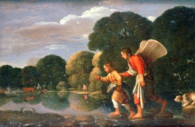 托比亚斯和天使，1578年至1610年 作者 亚当·埃尔斯海默