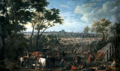 路易十四围攻图尔奈的军队，由亚当-弗兰斯-范德默伦（1632-1690）创作，法国和比利时 作者 亚当·弗兰斯·范·德·穆伦