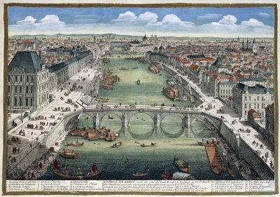Le pont Royal des Tuileries - in "Paris" by Perelle 作者 亚当·佩雷尔