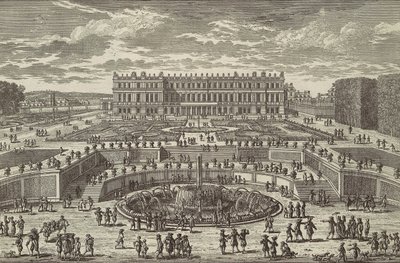 Veue du chasteau de Versailles 凡尔赛的风景，花园外墙，1680年代。 作者 亚当·佩雷尔