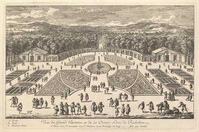 Veüedu Grand Parterre and Half Moon by Richelieu，十七世纪。 作者 亚当·佩雷尔