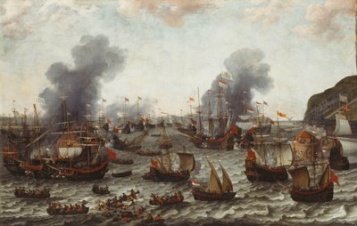1607年4月25日，荷兰与西班牙舰队之间的直布罗陀战役 作者 亚当·威拉特斯