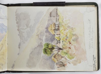 水彩画素描本，画作和笔记，墨西哥，1896-1898（水彩）。 作者 阿黛拉·布雷顿（Adela Breton）