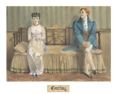 求婚，1868年（wc＆铅笔在铅笔上的身体颜色） 作者 阿德莱德克拉克斯顿