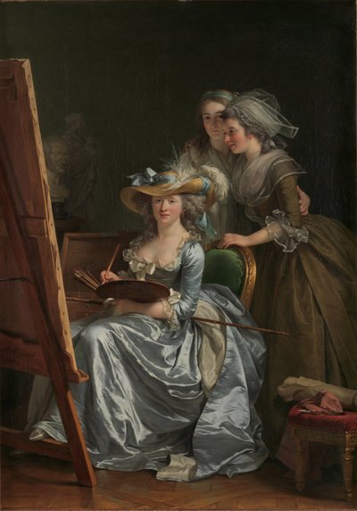 玛丽·加布里埃尔·凯特（Marie Gabrielle Capet）和玛丽·玛格丽特·玛丽·玛格丽特（Marie Marguerite Carreaux de Rosemond）两位学生的自画像 作者 阿德莱德·拉比耶·吉亚德