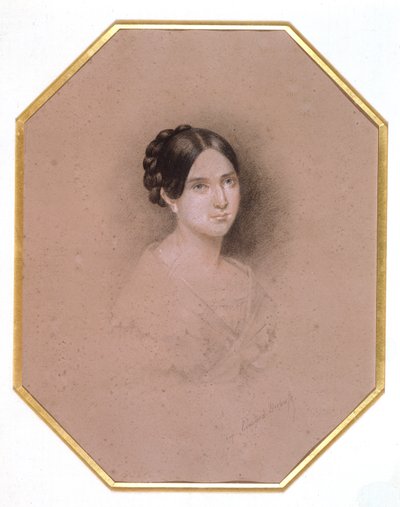 Leopoldine Hugo的肖像（1824-43）（图） 作者 阿黛尔·朱莉·雨果