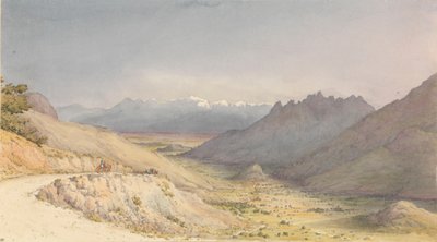 1851 年 1 月 14 日，查卡布科山丘，望向[智利]圣费利佩-德阿空加瓜的方向 作者 海军上将爱德华·根尼斯·范肖爵士