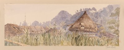 来自西印度群岛、北美和婆罗洲的塞古部落或马努克或塞古河上的村庄和头屋剪贴簿 作者 海军上将爱德华·根尼斯·范肖爵士