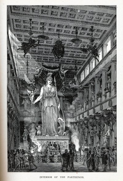 帕台农神庙的内部，1882年 作者 阿道夫·克洛斯