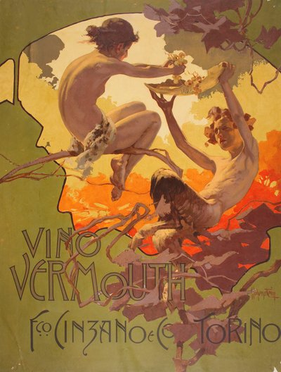 Vermouth Cinzano , 1901年。 作者 阿道夫·海恩斯坦