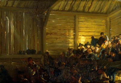 1859年，蒂罗尔的农民剧院 作者 阿道夫门泽尔