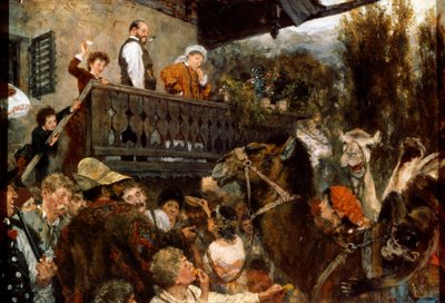 1884年，在帕滕基兴（Partenkirchen）旅行马戏团的摄象机。 作者 阿道夫门泽尔