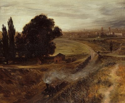 柏林-波茨坦铁路。 1847年 作者 阿道夫门泽尔