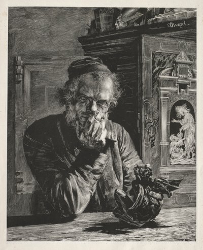 古董-自画像，1851年。 作者 阿道夫门泽尔