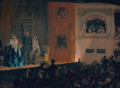 Théâtredu Gymnase，1856年在巴黎 作者 阿道夫门泽尔