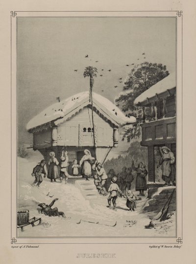 插图取自 Asbjørnsen, P.Chr. 在《图纸》中制作的挪威一书。 由 Chr. Tønsberg 出版 (no, 1848) 作者 阿道夫·泰德曼德