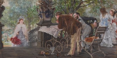 旅行计划。 1875年 作者 阿道夫门泽尔