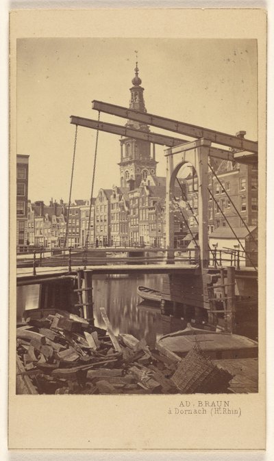 阿姆斯特丹Quai Raamgracht. 作者 阿道夫·布劳恩（Adolphe Braun）