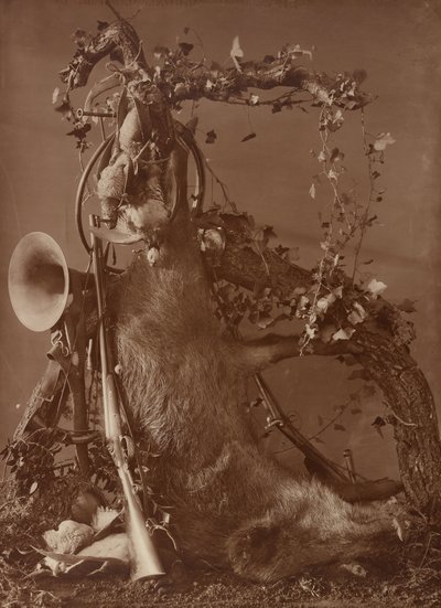狩猎场景的静物 作者 阿道夫·布劳恩（Adolphe Braun）