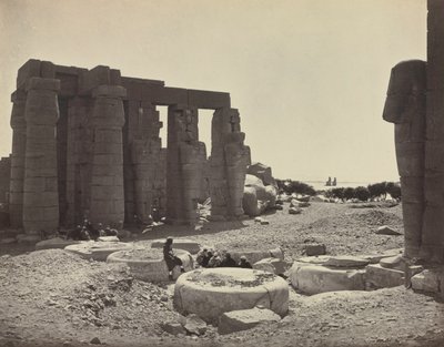 拉美西姆宫，底比斯 作者 阿道夫·布劳恩（Adolphe Braun）