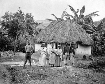 黑人小屋，牙买加，约1905年。 作者 阿道夫·杜珀利和儿子