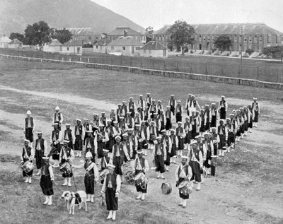 西印度乐队，牙买加Up-Park-Camp，约1905年 作者 阿道夫·杜珀利和儿子