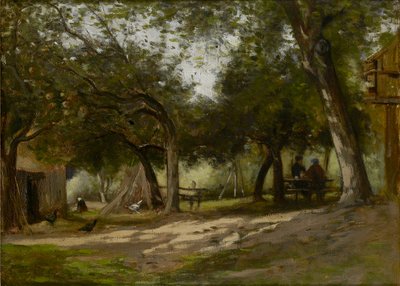 农庄风景，1830-1880年 作者 阿道夫·费利克斯·卡尔斯（Adolphe Felix Cals）