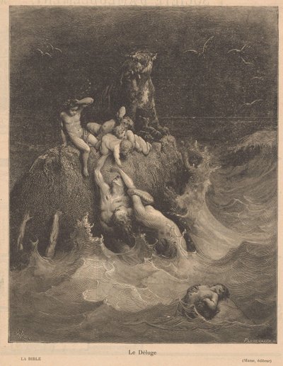 洪水
Le Déluge（物品上的标题） 作者 阿道夫·弗朗索瓦·潘纳梅克（Adolphe Francois Pannemaker）