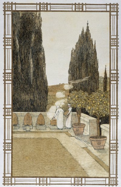 蜜蜂的生活：荨麻疹的烟雾 - A. Giraudon 的绘画 作者 阿道夫·吉拉顿（Adolphe Giraudon）