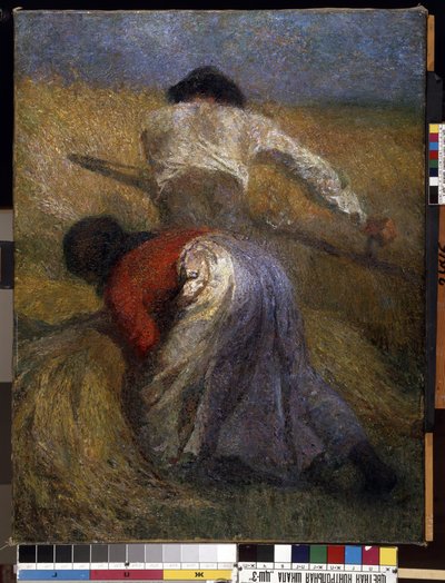 丰收阿道夫-托马斯-约瑟夫-蒙蒂切利（1824-1886 年）的画作。布面油画。尺寸：121x92.5 厘米。印象派。立陶宛考纳斯 Mikalojus Konstantinas Ciurlionis 美术博物馆 作者 阿道夫·约瑟夫·托马斯·蒙蒂切利