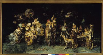 公园里的夜宴 作者 阿道夫·约瑟夫·托马斯·蒙蒂切利