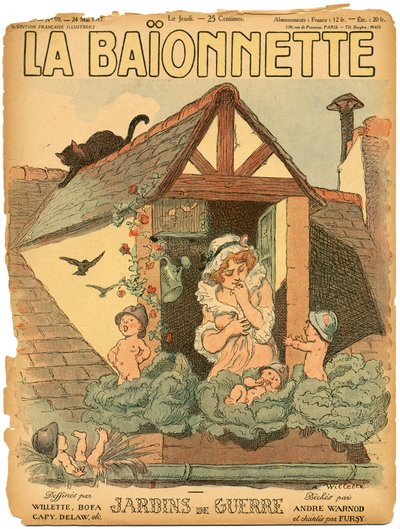 La Baionnette》的封面，彩色讽刺作品 作者 阿道夫·莱昂·威莱特