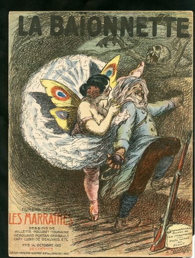 La Baionnette》的封面，彩色讽刺作品 作者 阿道夫·莱昂·威莱特
