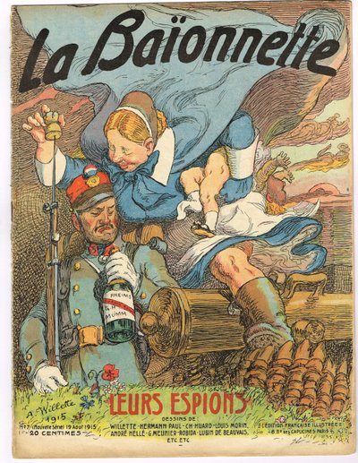 La Baionnette》的封面，彩色讽刺作品 作者 阿道夫·莱昂·威莱特
