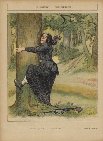 笑的插图 作者 Adolphe Leon Willette