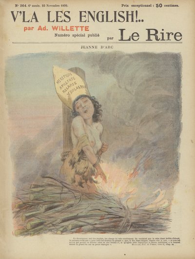 圣女贞德，笑声的插图 作者 Adolphe Leon Willette
