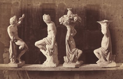 四个雕像，约1868年。 作者 阿道夫·特里斯（Adolphe Terris）